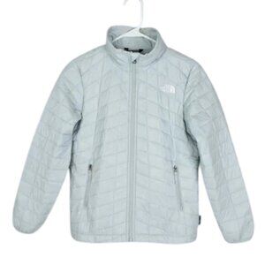 THE NORTH FACE GIRLS THERMOBALL MINT GREEN PUFFER JACKET